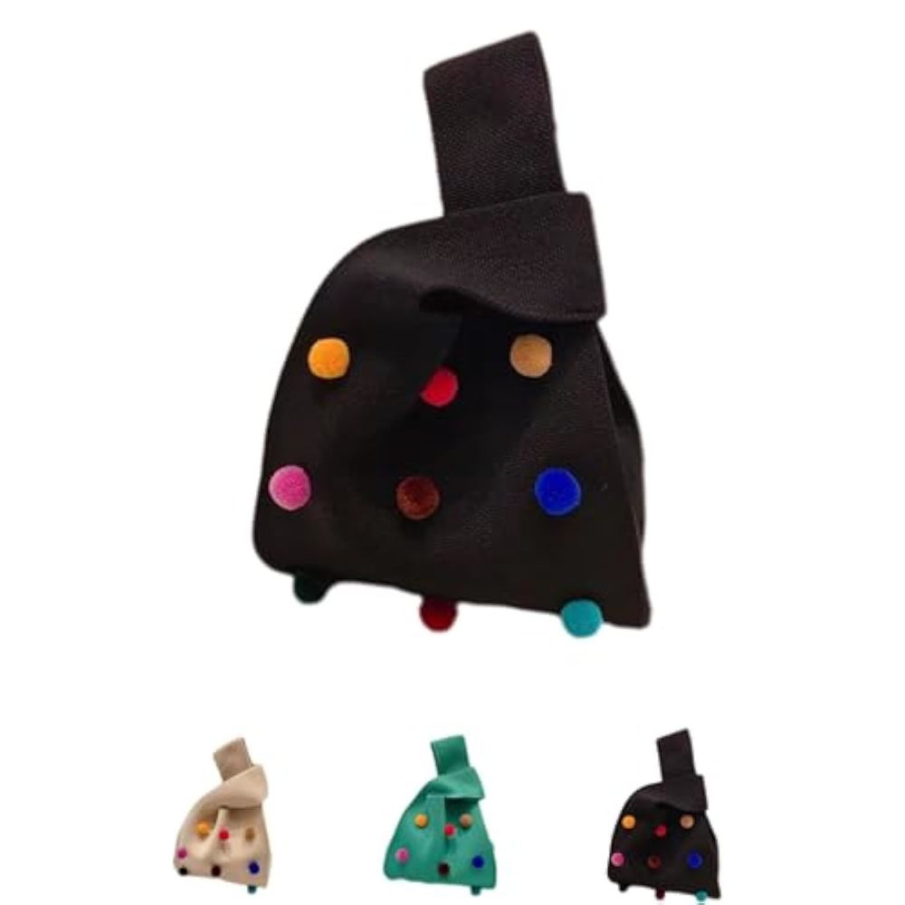 Knit Clutch Bag Cute Colorful Ball Knit Bag Chroma Handbag Totes Handbag Cute T